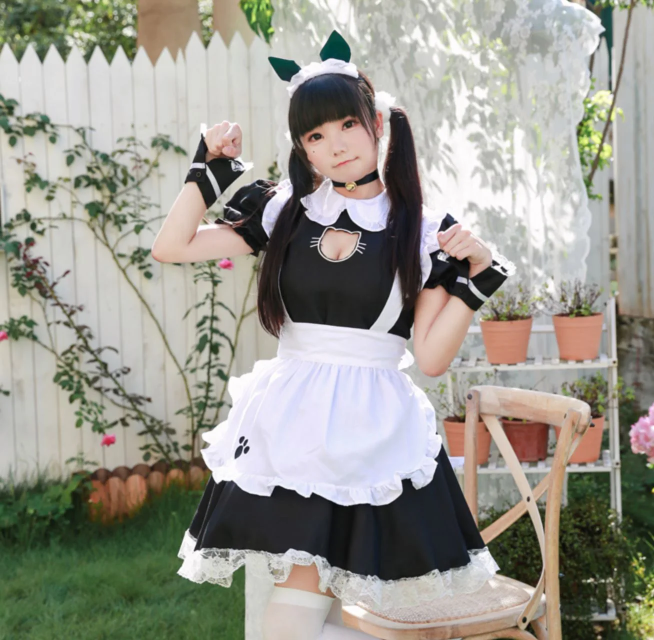 Kawaii Gothic Lolita maid Cosplay Costume Custom Any Si 