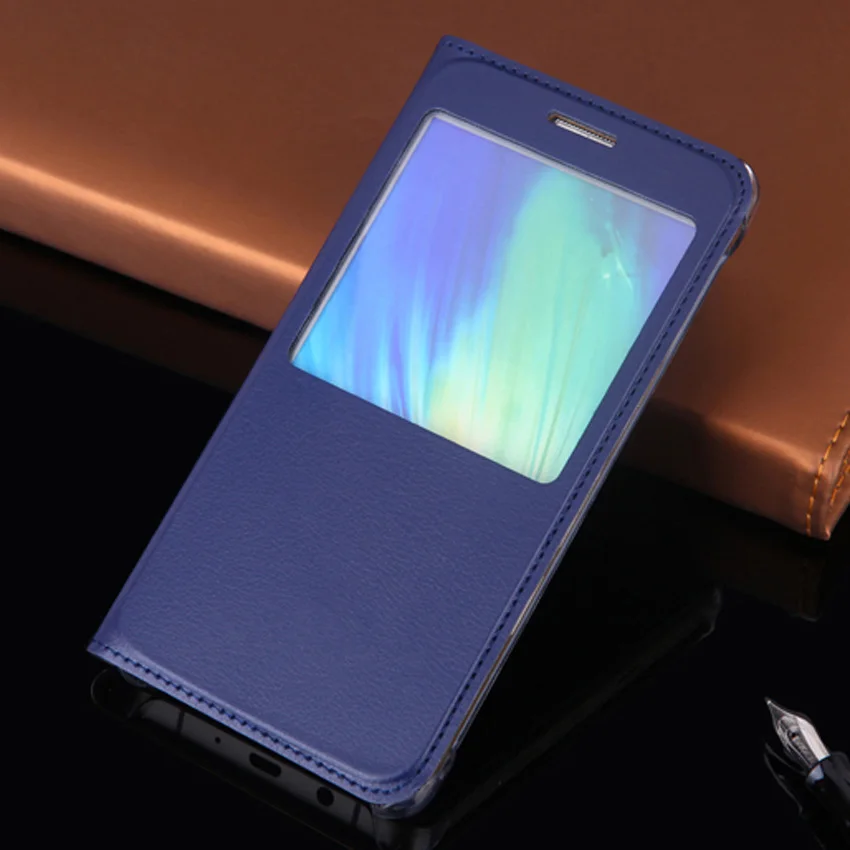 

Flip Cover Leather Phone Case For Samsung Galaxy A3 A5 A7 2016 A 3 5 7 SM A310F A510F A710F SM-A310F SM-A510F Transparent Window