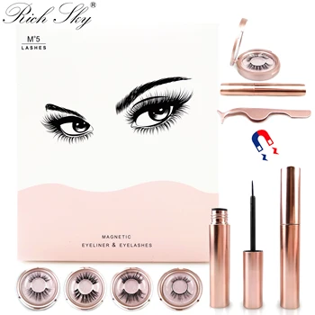 

Qingdao Rich Sky wholesale new style magnetic eyelash and magnetic eyeliner with lashes applicator