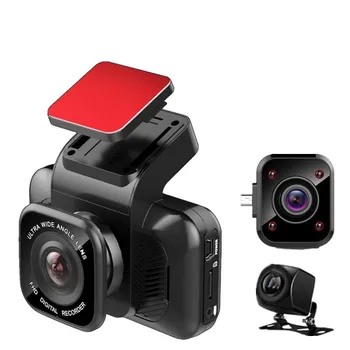 

High end 2196P 3 lens Car Camera GPS wifi car DVR with front and rear view lens and car inside recording lens ADAS Dashcam