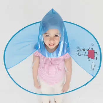 

Children's Ufo Hat Umbrella Little Yellow Duck Douyin With The Same Kindergarten Baby Creative Rain Hat Wearing a Cape Raincoat