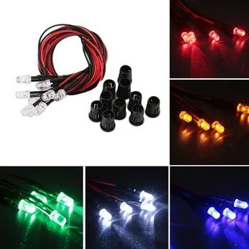 

Flexible Indicator Light DC 12V Household Lighting Fixture Replacement Wired Lamp 10PCS 5MM Car Decoration LED Bulb Furniture