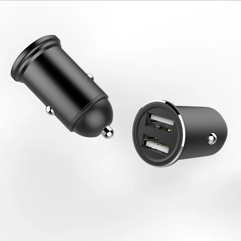 Двойное автомобильное зарядное устройство USB, универсальное автомобильное зарядное устройство для мобильного телефона Xiaomi samsung S8 iPhone 6 6s 7 8 Plus Tablet