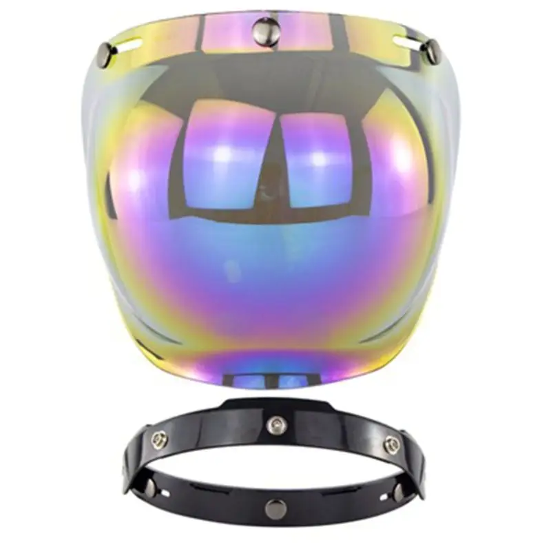 

Good New Unisex Motorcycle Windshield for Vintage Helmet for Style Helmet Jet Style Helmet Bubble Shield Visor UV 400 Protection