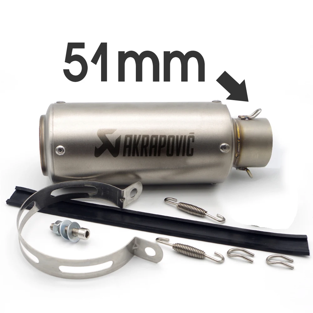 C Laser mark 51mm Мотоцикл Akrapovic выхлоп 51 мм мото Глушитель Трубы побега с DB killer для benelli trk 502 tnt 125 502c tnt 300 trk 502x302 - Цвет: C Laser mark 51mm