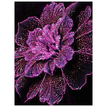 

BMBY-Diamond Painting Kits Cross Stitch Art Craft Set for Home Decor with Tools Accessories Storage Box - Beautiful Flower