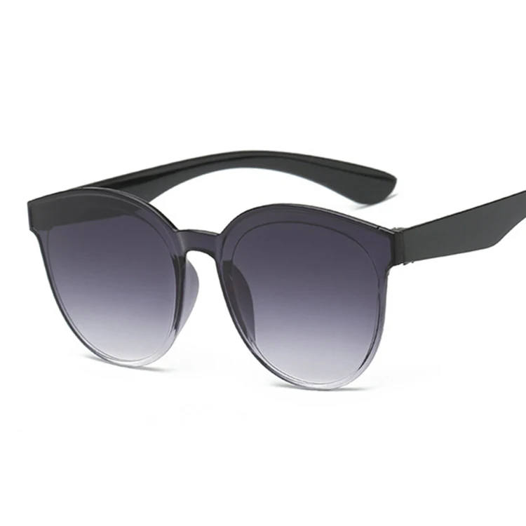 Круглые синие женские солнцезащитные очкив ретро стиле фирменный Дизайн Винтажные Солнцезащитные очки для женщин женские очки Oculos De Sol Feminino UV400 - Цвет линз: Double Gray