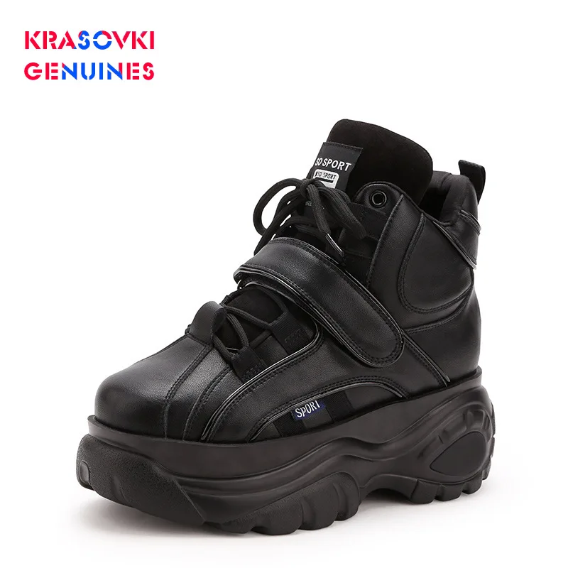 Krasovki Genuines/женские кроссовки; сезон осень-зима; дропшиппинг; обувь с высоким верхом на толстой подошве; модная повседневная обувь
