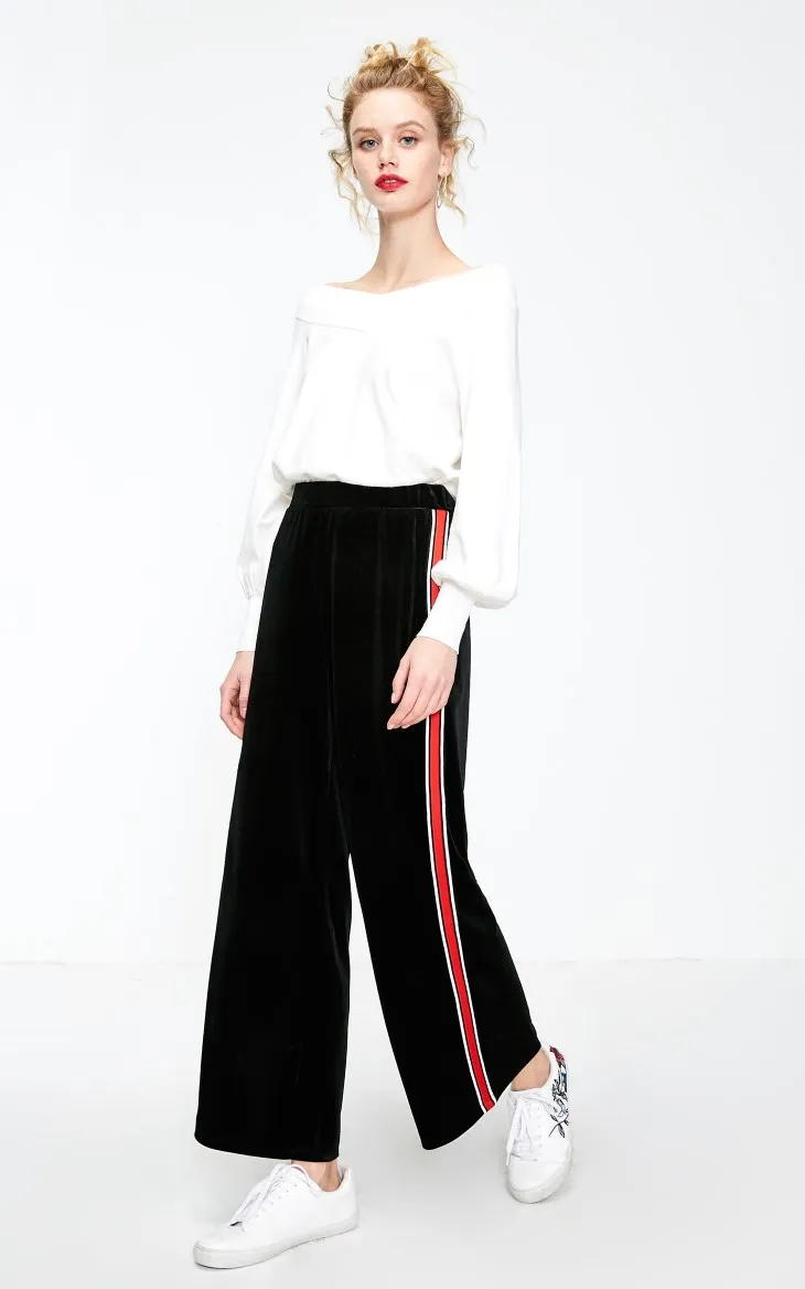 Vero Moda женские загнутые манжеты вырез лодочкой с открытыми плечами вязанные рукава | 318424522