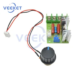 Régulateur de tension SCR, 2000W, Module de contrôleur de vitesse, potentiomètre externe, gradateurs de moteur, AC50 220V 