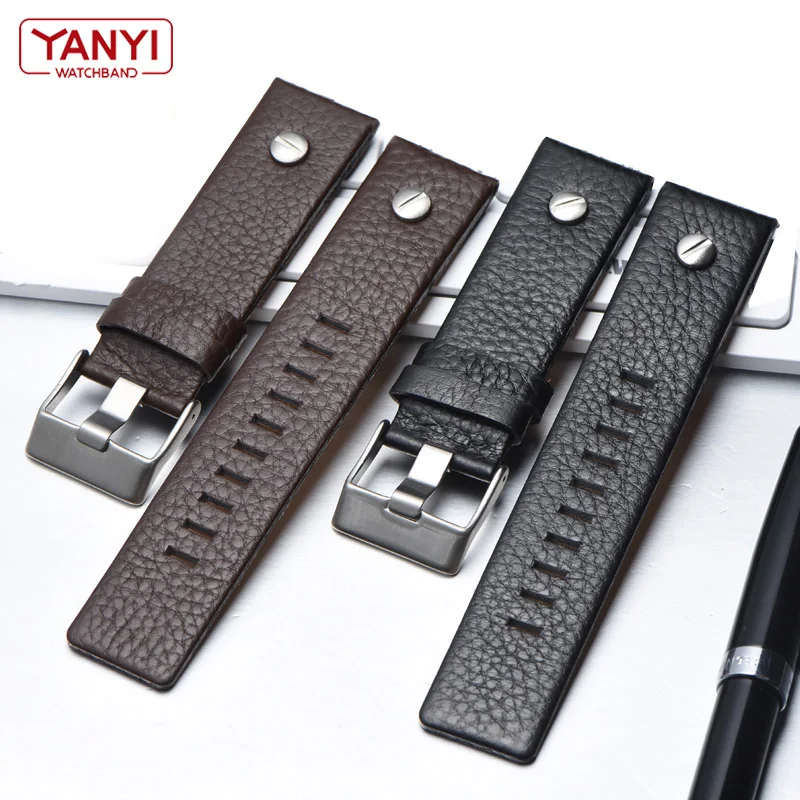 Genuine leather watch strap 22 24 26 27 28 30 32mm watchband for