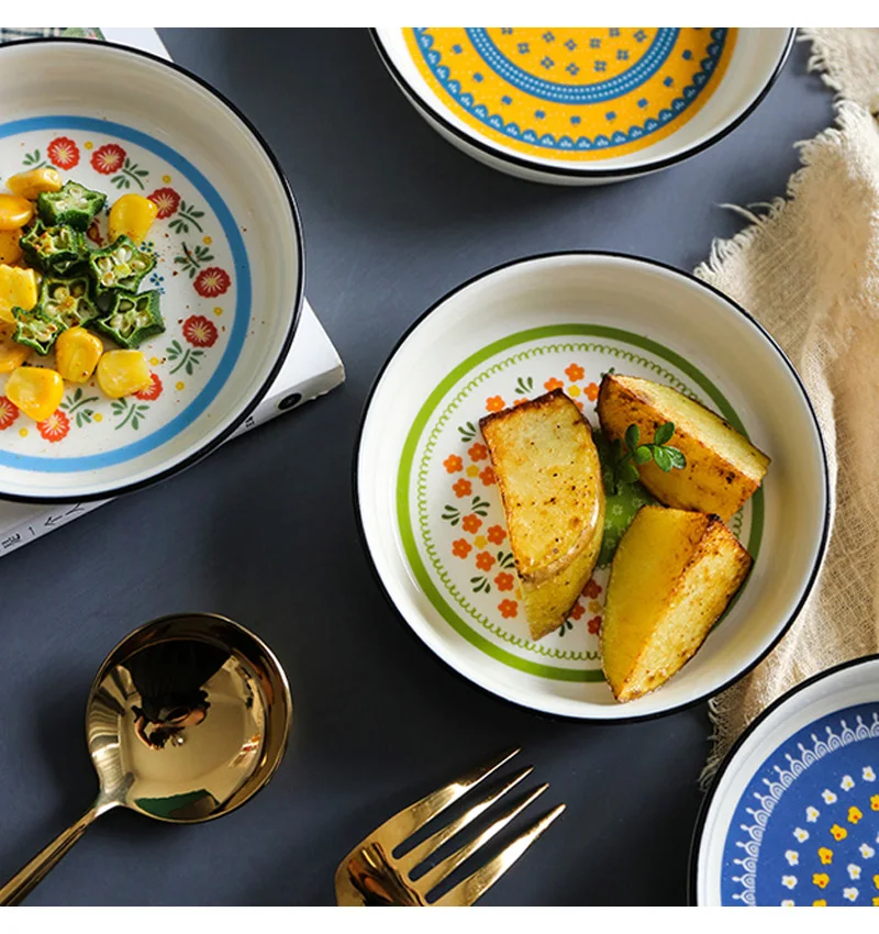 Lovely Ceramic Dinner Plate Mini Snack Dessert Tray Small Seasoning Vinegar Soy Sauce Dish Food Container Bowl Porcelain Tableware (3-1)