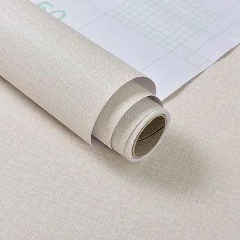 

New Solid Color Self Adhesive Vinyl Imitation cloth Wallpaper Living Room Kitchen Cabinet Furniture Stickers PVC Waterproof