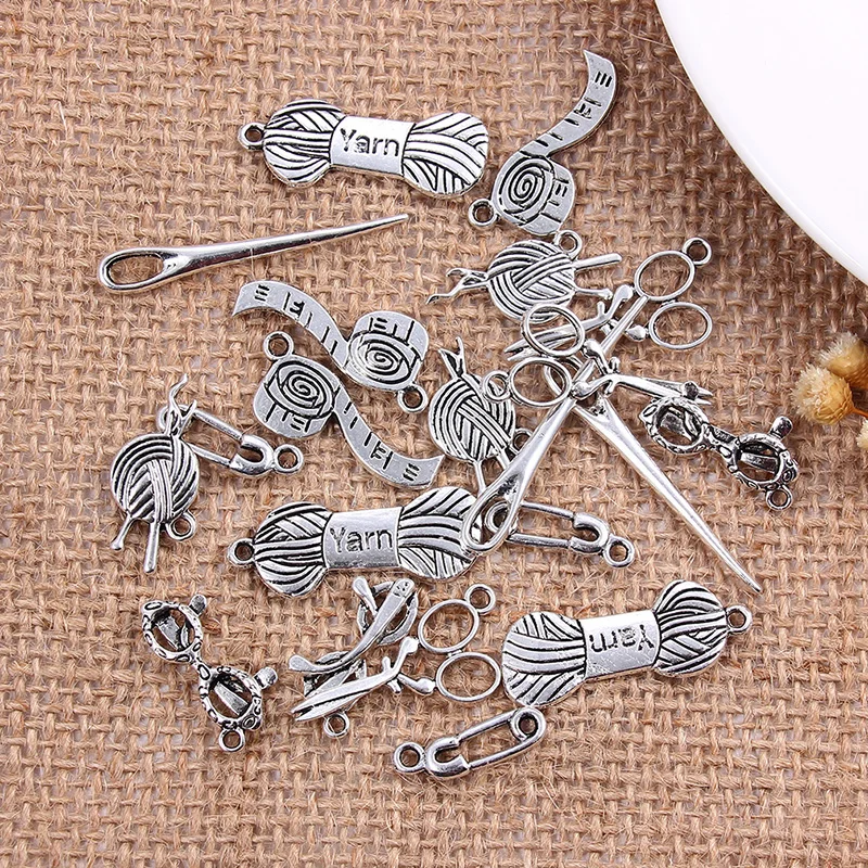 20 шт. антикварные Подвески серебряного цвета кулоны рулетка сделай сам для