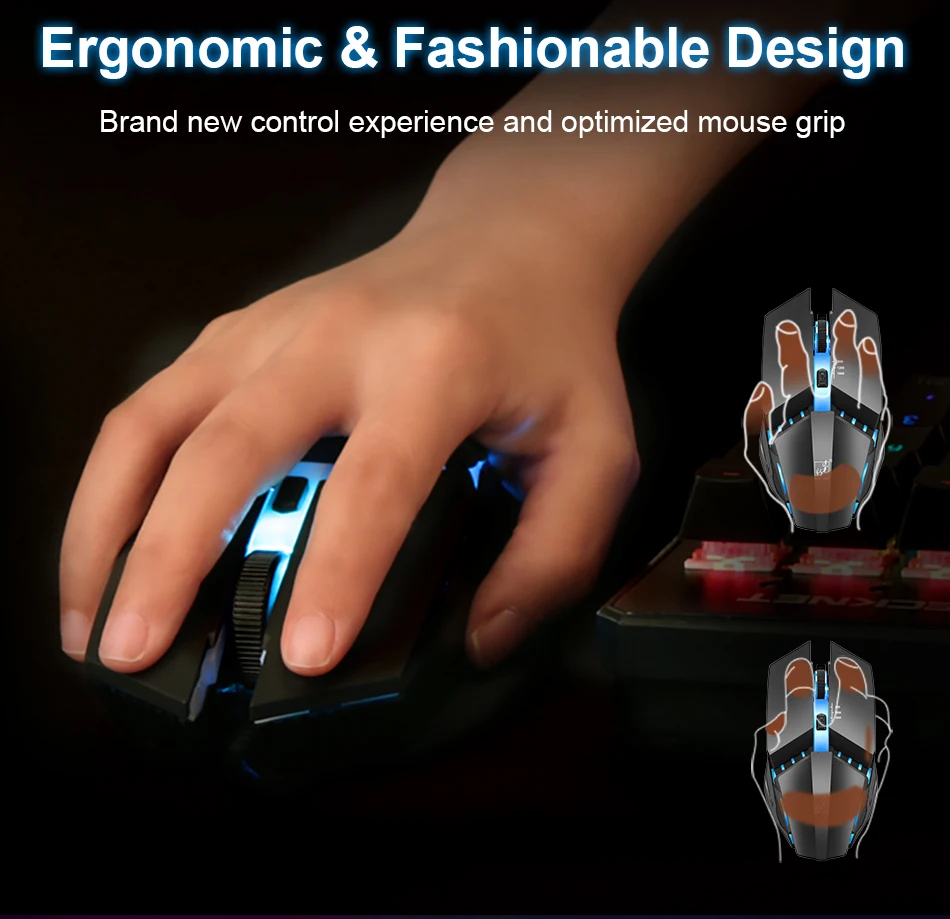 Проводная компьютерная мышь 1600 dpi, проводная USB мышь, RGB подсветка, светодиодный мышь s, эргономичная мышь для Windows, Xiaomi, huawei, ПК, ноутбука