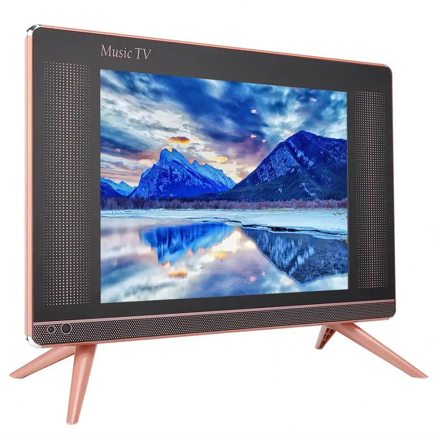 17 дюймов DVB-T2 HD ЖК-телевизор Портативный мини-Телевизор с басами качество звука 110-240 в Поддержка HDMI и VGA горячая распродажа