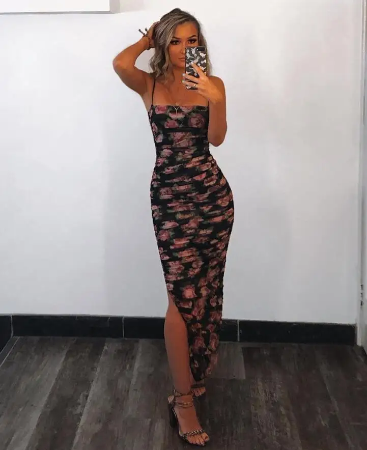 Simly Tara новое летнее женское вечернее платье знаменитостей для подиума vestidos сексуальное платье с цифровой печатью и цветочным принтом Макси длинное облегающее Клубное платье