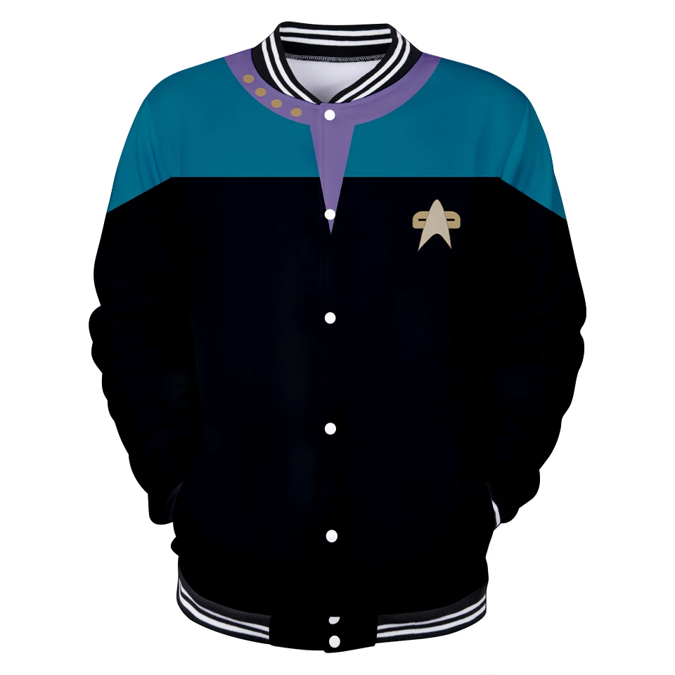 Научная фантастика сериал Star Trek: короткие треки косплей 3D бейсбольная форма для мужчин/женщин Harajuku бейсбольные куртки одежда