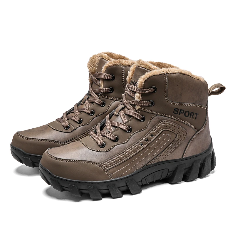 Зимние теплые мужские ботинки из хлопка на каждый день shoessenderismo de invierno Pro-montaña на открытом воздухе удивительно para hombres y модный привлекательный раздельный купальник добавить Botas de отправить