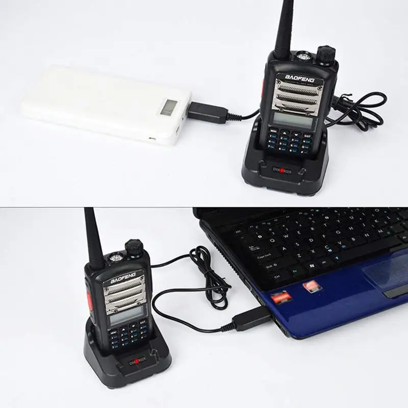 Walkie talkie Универсальный usb-кабель для зарядки для Walkie Talkie base usb-кабель питания зарядное устройство для BaoFeng