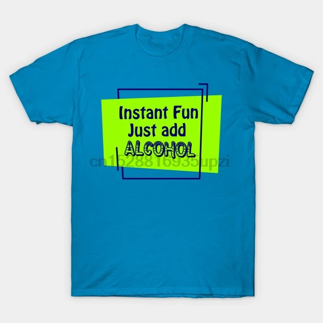 Мужская футболка Instant Fun Just Add Alcohol забавная Цитата wo тройники топ | одежда