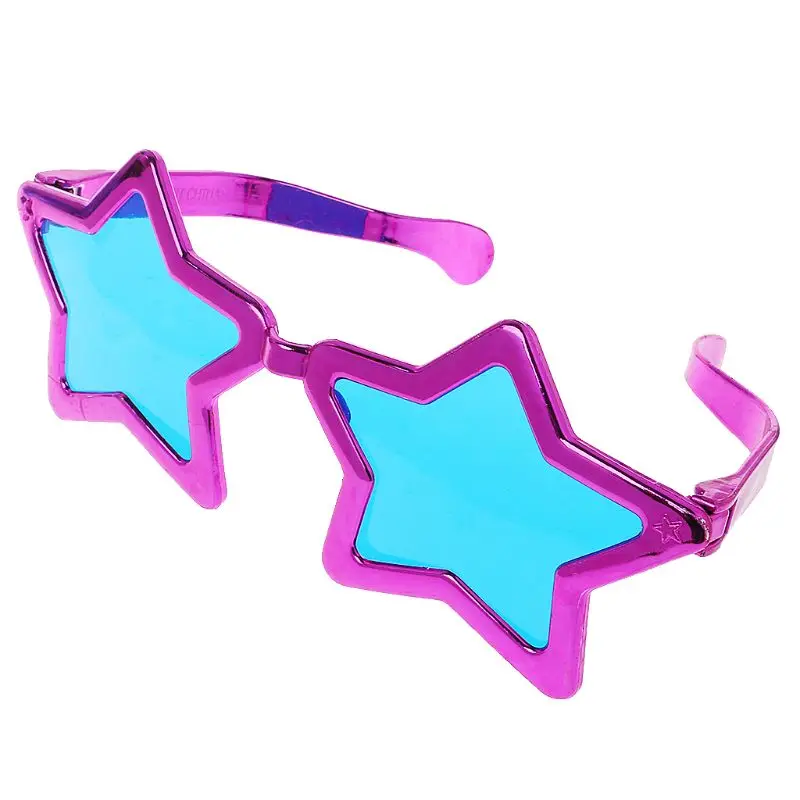 Забавные блестящие металлические очки в форме звезды реквизит для фотосессии