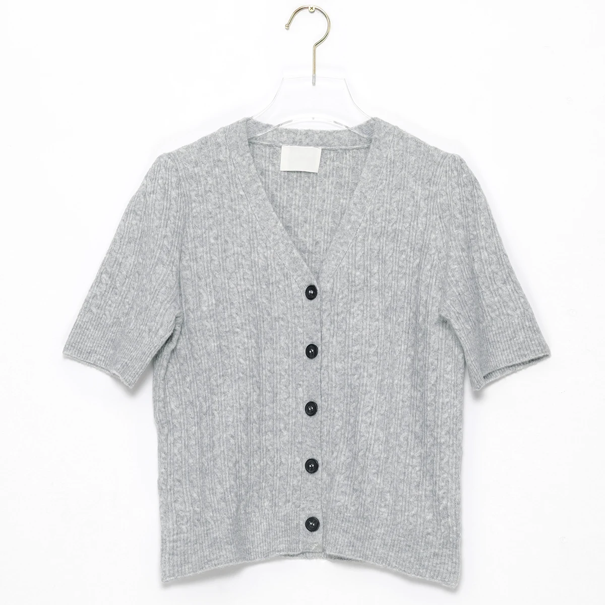 Fancy Knitted Cardigan Women Autumn Winter Gray