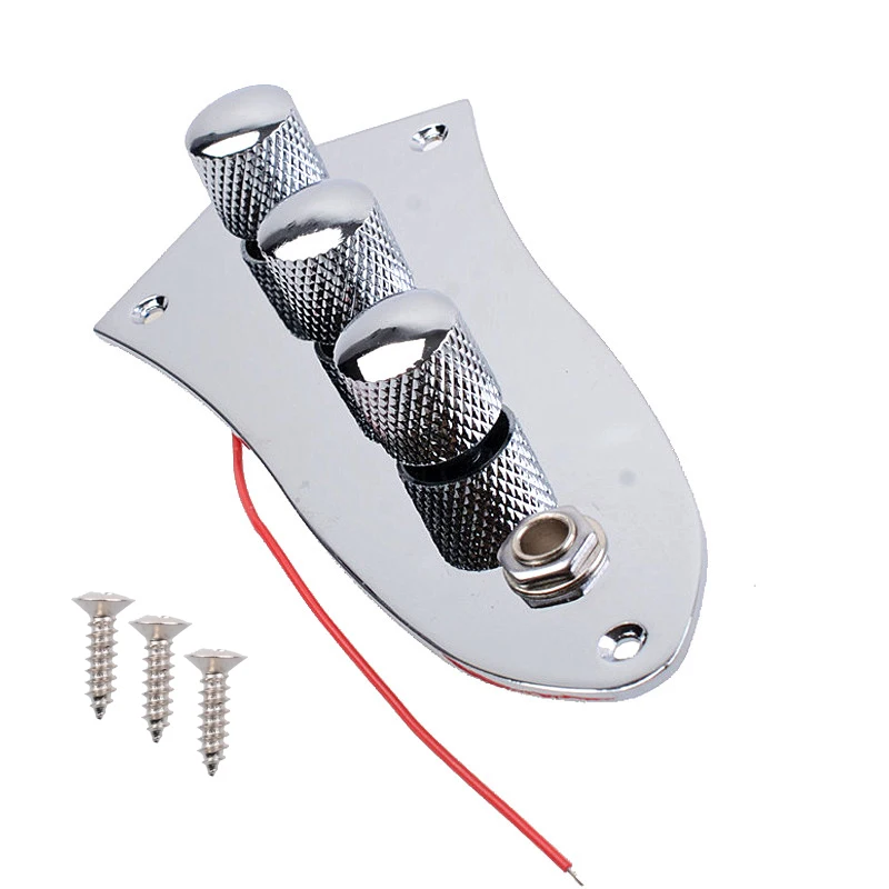 Jazz Bass JB Switch Control Plate Assembly Knobs Pots Loaded M511 Chrome Plated with 3 Screws | Спорт и развлечения