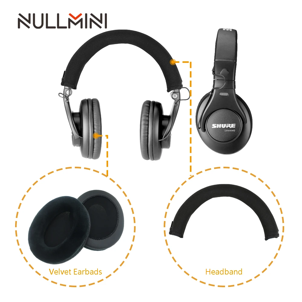 NullMini Replacement Earpads Headband for Shure SRH440 SRH840 SRH940  Headphones Leather Sleeve Earphone Earmuff|Earphone Accessories| -  AliExpress