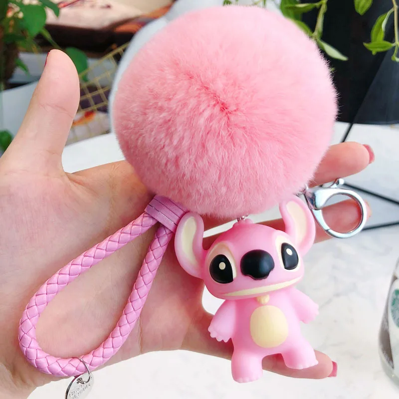 Милый мультфильм стежок кукла для ключей игрушка брелок в виде животного кожаный