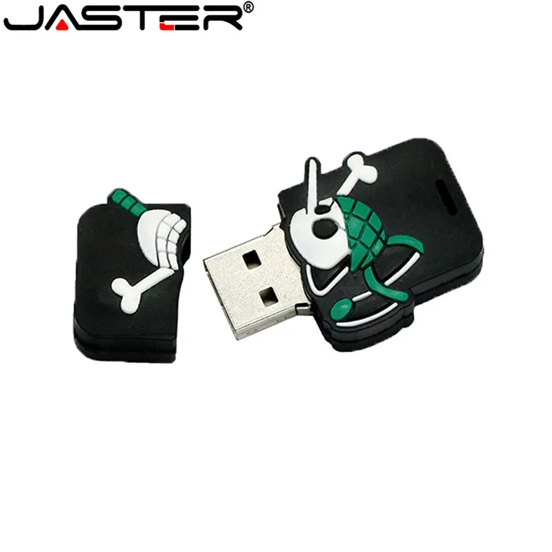 JASTER one piece 64 Гб USB флеш-накопитель 4 ГБ USB 2,0 Мультфильм Луффи U диск 16 Гб флэш-накопитель 32 Гб Флешка 8 Гб 128 ГБ USB карта памяти