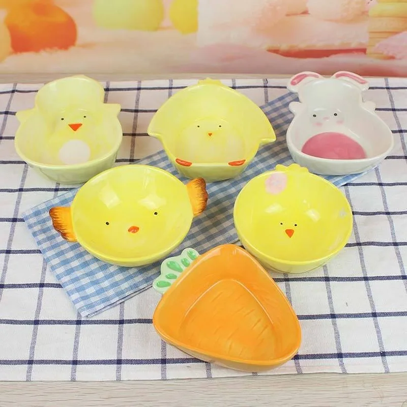 Милая мультяшная Детская домашняя миска для еды детская маленькая с кроликом