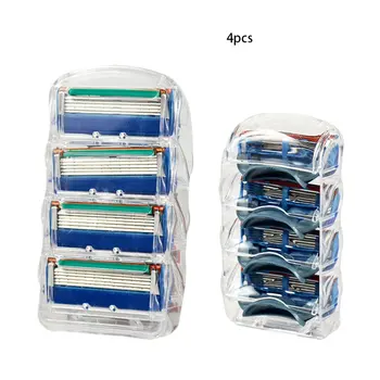 

4pcs New Blue Manual Shaving Blades for Man Five-layer Shaving Blades 4-Pack Razor Blades Durable Sharp