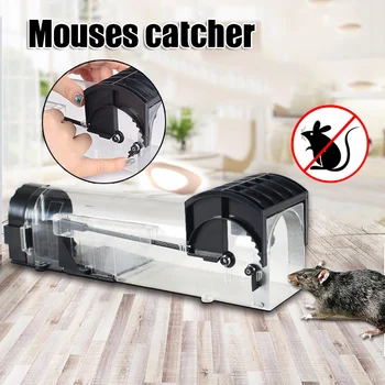 

Non Toxic Rat Trap Cage Rodent Control Transparent Hamster Mouse Trap Household JS23