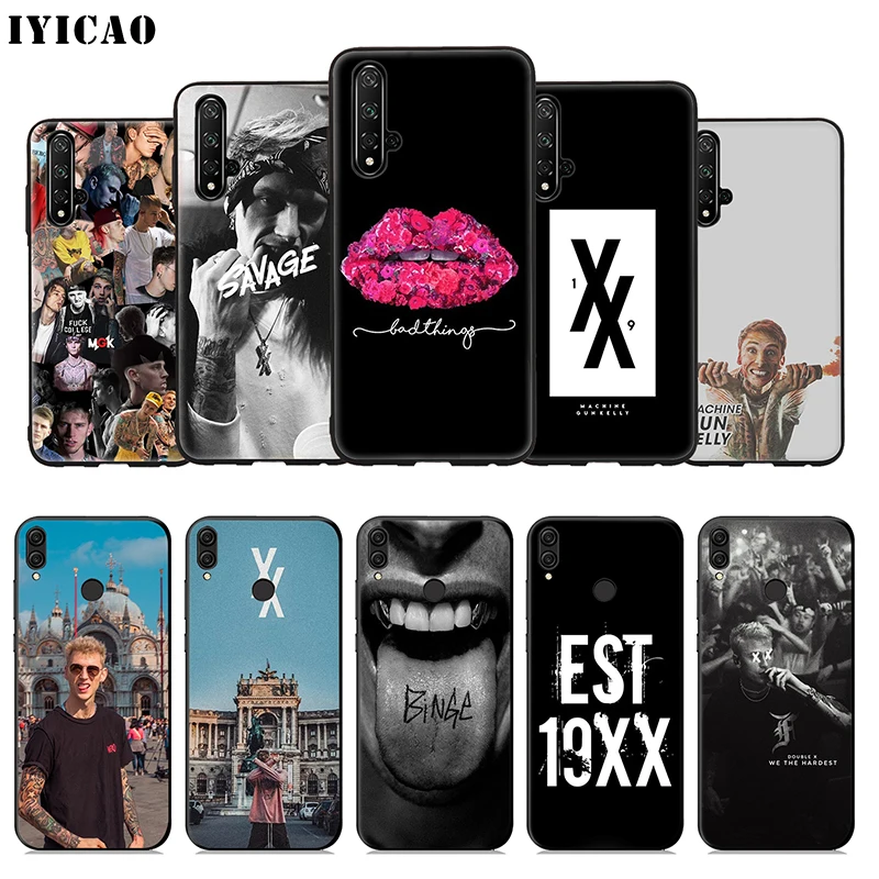 IYICAO машина пистолет Келли MGK мягкий чехол для huawei Honor 20 10 9X9 8X 8C 8 7X 7A 6A Lite Pro View Note