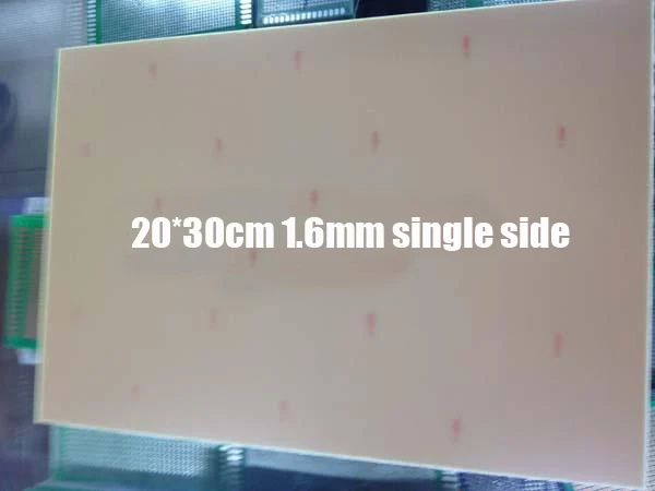Бесплатная доставка 20*30 см 1,0 толстый односторонний стеклопластиковый ламинат FR4 Стекловолоконная плата печатной платы