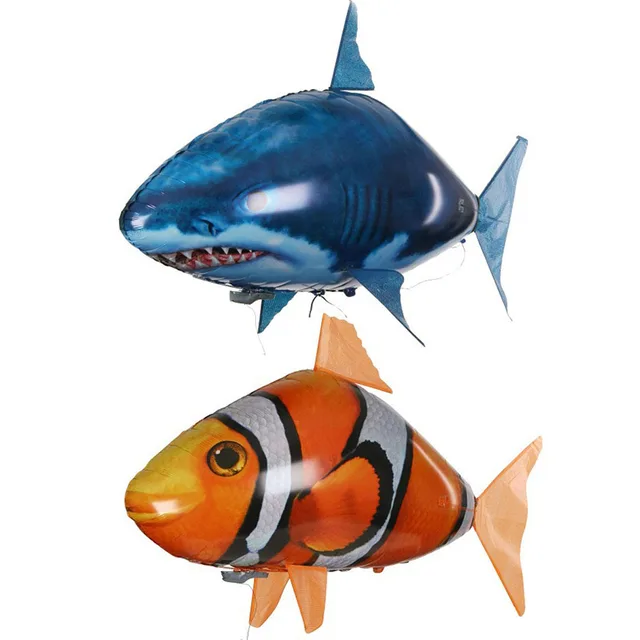 Remote Control Shark Toys Air Swimming Fish RC Animal Toy Infrared RC Fly Air Balloons Clown Fish Toy Gifts Party Decoration 1