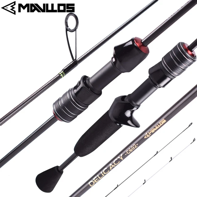 US $25.45 Mavllos DELICACY Hollow  Solid 2 Tips UL Casting Spinning Fishing Rod Ultralight Carbon Fiber LW 