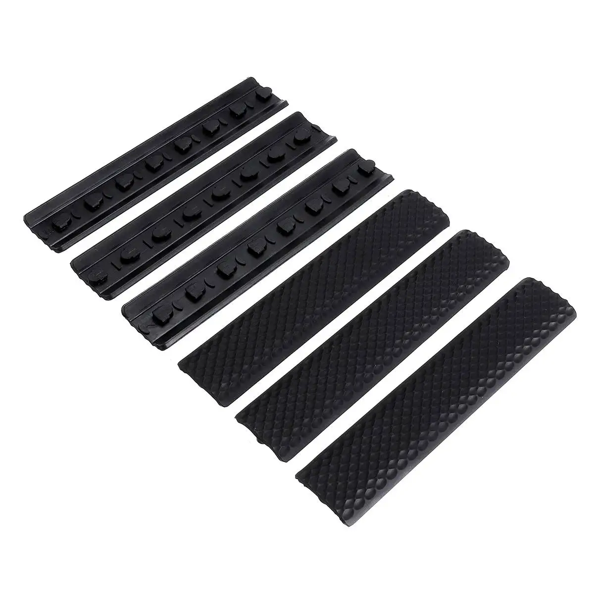 Упаковка из 6 черный для KeyMod Rail Cover текстурированные противоскользящие панели черная резина