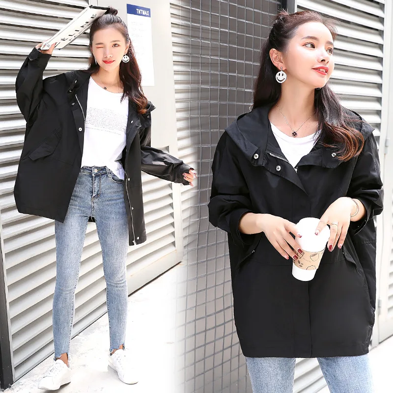 Осенний корейский стиль модный Свободный Повседневный BF Harajuku Тренч Женский Naist модный