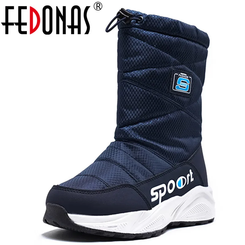 

FEDONAS Winter Warm Comfortable Snow Boots Women Down Cloth Ankle Boots Platform Boots Female New Plus Size Casual Shoes Woman
