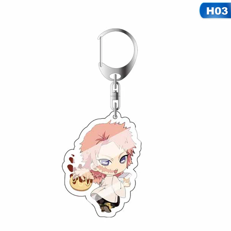 Аниме Demon Slayer брелок Kamado Tanjirou Косплей двухсторонний прозрачный акриловый милый брелок для ключей забавные ювелирные изделия Аксессуары для фанатов