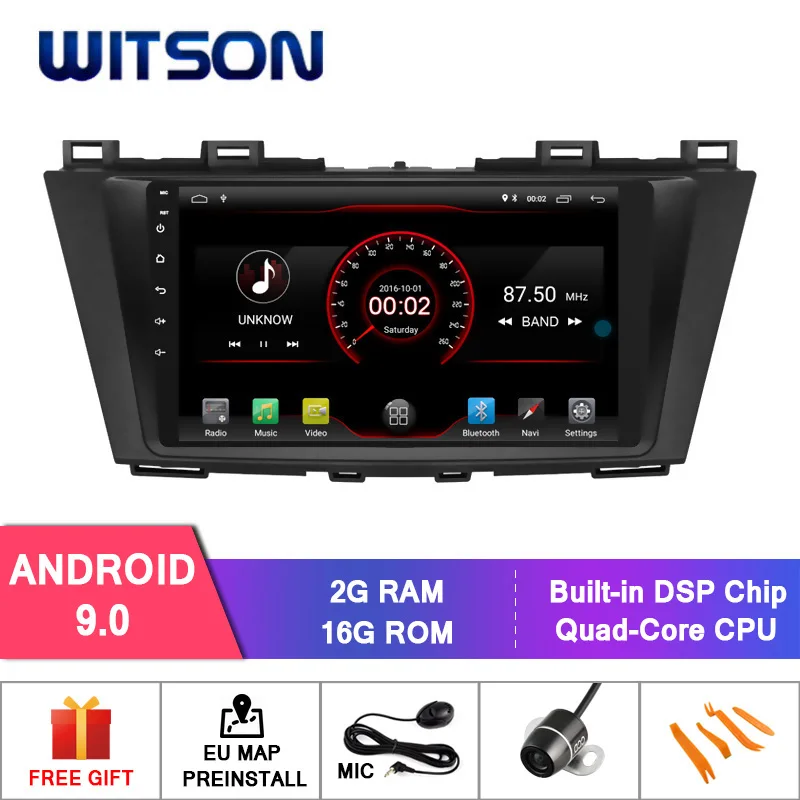 WITSON " FULL HD сенсорный экран Android 9,0 Восьмиядерный Автомобильный gps Мультимедиа Навигация для MAZDA 5 Premacy 2009-2012 - Цвет: Quad core 16G ROM