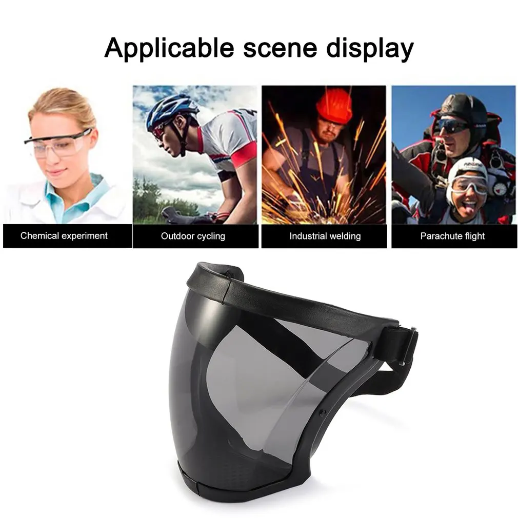 Z50 Dropshipping Full Face Shield Kitchen Transparent Shield Home Oil-splash Proof Eye Facial Anti-fog Head Cover Safety Glasses
