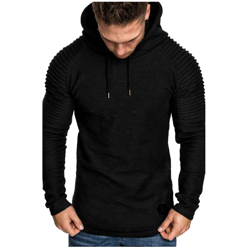 Fashion Mens Hoodies Men Solid Color Hooded Slim Sweatshirt Mens Hoodie Hip Hop Hoodies Sportswear Tracksuit black and white hoodie