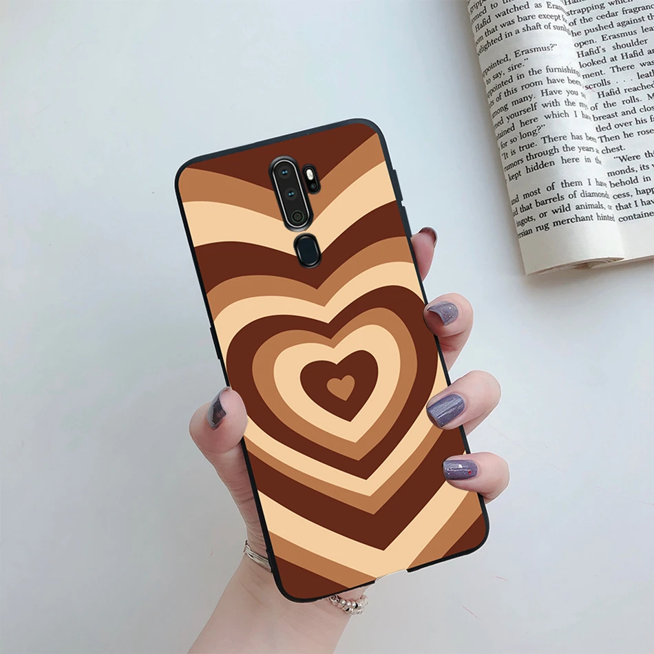 Case For OPPO A5 (2020) A9 (2020) A11X Soft Silicone Cute Heart Painted Cases TPU Back Cover For Coque OPPO A5 A9 A 5 2020 Funda cases for oppo cell phone