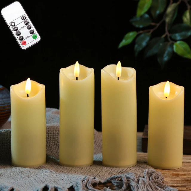 Flickering Light Warm White Remote Control LED Candles,Battery Powered  Electric Fake Flameless Votive Candles For