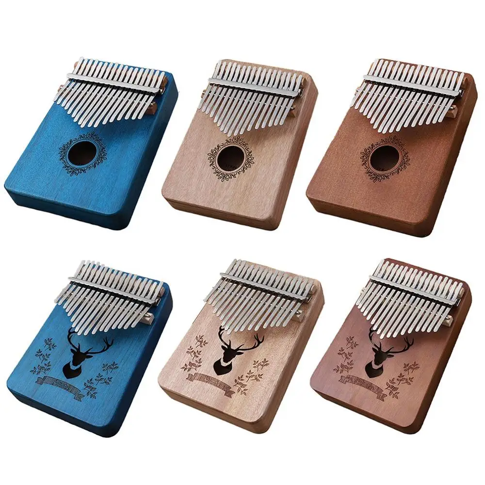 

Thumb Piano Kalimba 17 Keys Peach Flower Core Gift Package Clear And Melodious Sound Music Performance Cultivate Music Cells