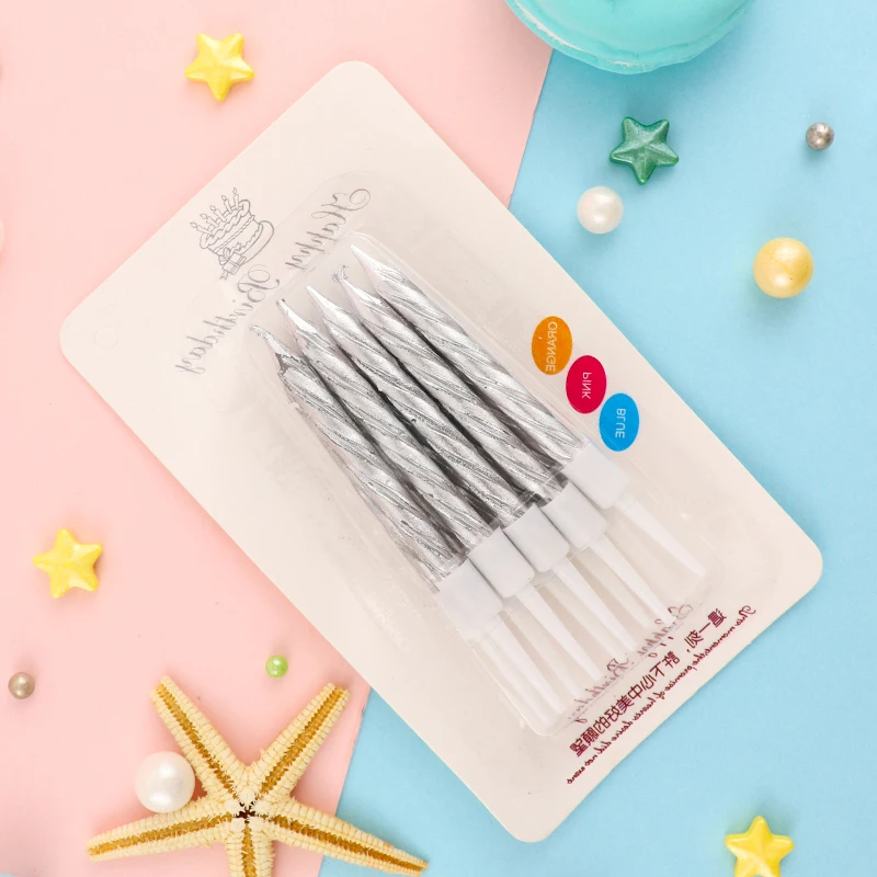 Cakelove 10 шт./компл. Металл Мигает краски свечка-ниточка на день рождения свечи для торта набор безопасных вечерние фестивали для домашнего украшения «сделай сам»