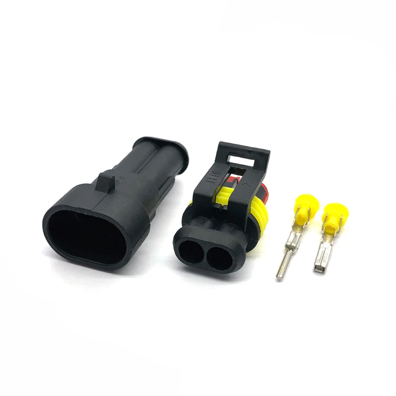 

10 Sets 1 pins Auto AMP Tyco connector Male or Female car Waterproof Plug kit 282079-1 282103-1